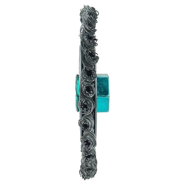 Weiler Mini Roughneck 4" Wire Wheel, .020" Steel Fill, M14x2.0 Nut - 13127