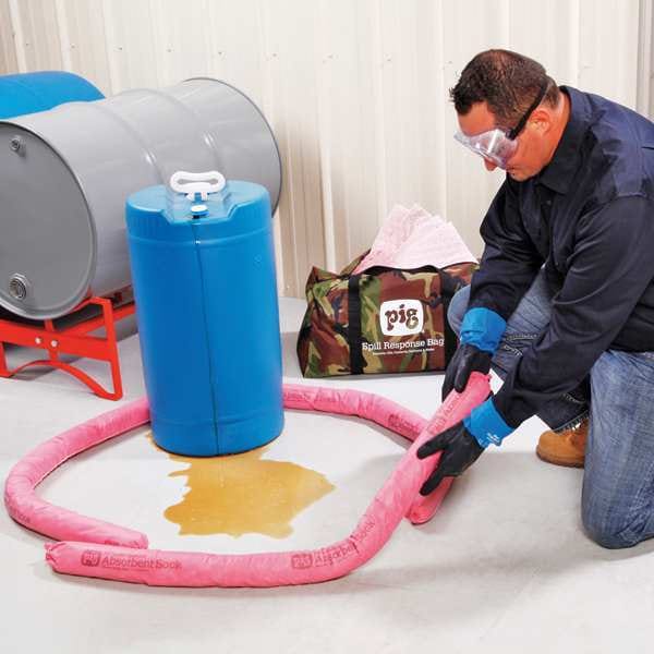 Pig Spill Kit, 10 gal Volume Absorbed per Kit, Not Applicable Capacity, Bag, Camouflage, 43 - KIT398