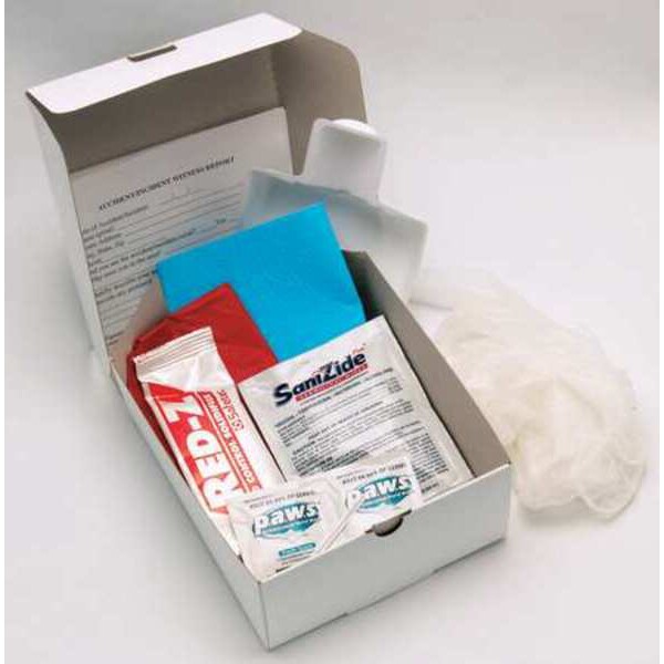Medique Biohazard Spill Kit, 33 oz Volume Absorbed per Kit, 13/50 gal Capacity, Box, White - 48306