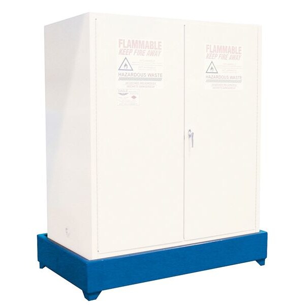 Denios Spill Pallet, 78 gal Spill Capacity, 2 Drums, 1,200 lb Load Capacity, Steel - K17-3082