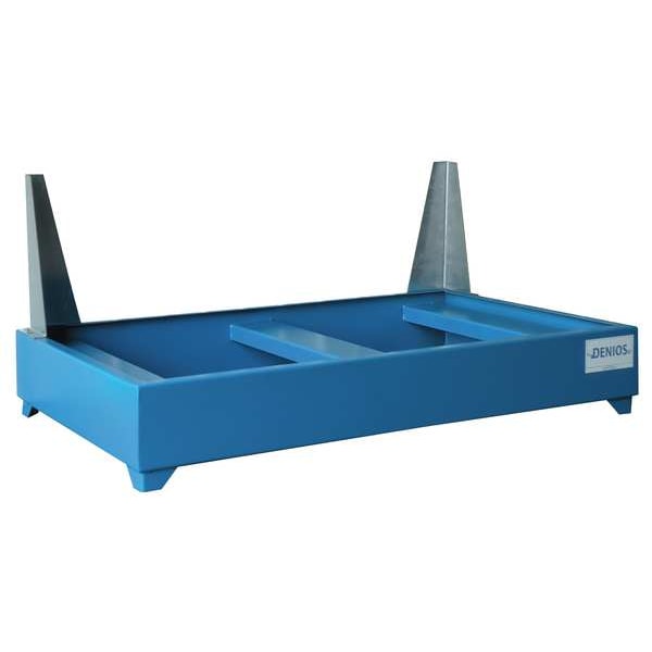 Denios Spill Pallet, 78 gal Spill Capacity, 2 Drums, 1,200 lb Load Capacity, Steel - K17-3082