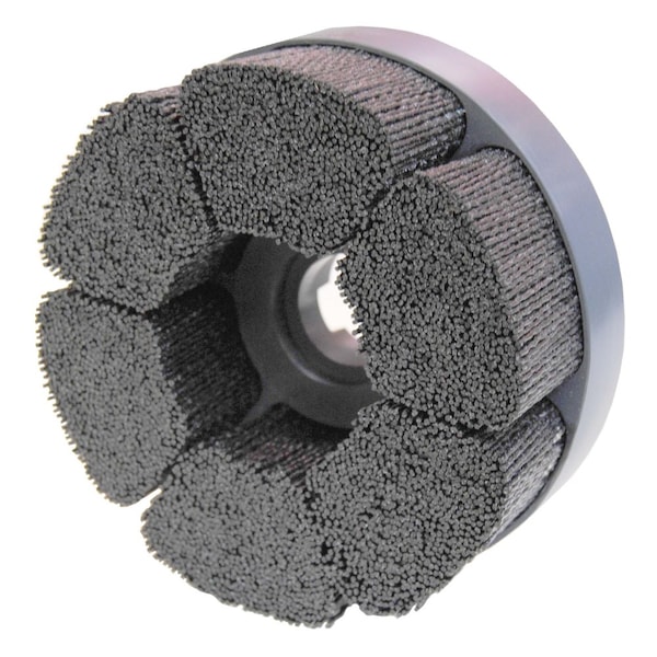 Weiler 6" Maximum Density Shell-Mill Holder Disc Brush .055/80CG Crimped Fill - 86117