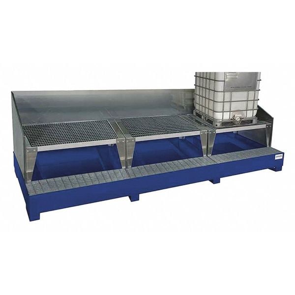 Denios IBC Dispensing Station, 385 gal Spill Capacity, 15,000 lb Load Capacity, Steel - K17-8033