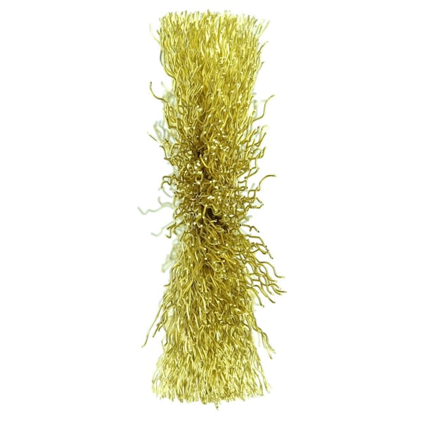 Weiler 3" Dia Crimped Wire Wheel, .014" Brass Fill, 1/2" Arbor Hole - 29078