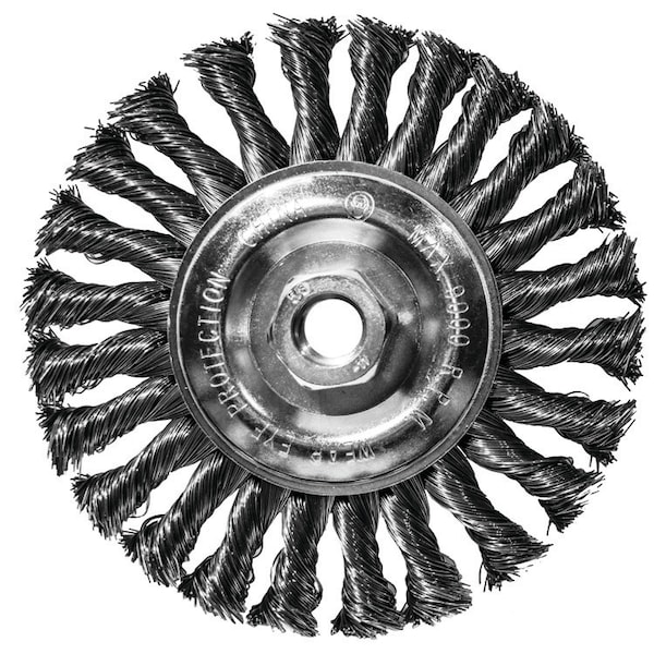 Century Drill & Tool Wire Wheel Coarse Cable Twist 5" 5/8 X 11 Arbor Safe Rpm 12.500 - 76053
