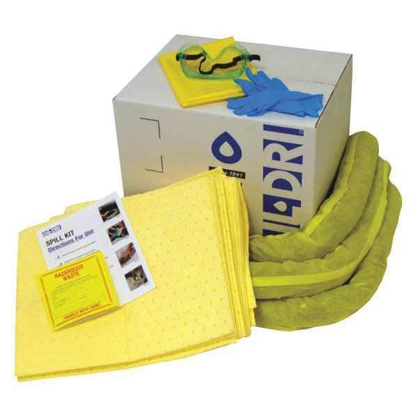 Oil-Dri Spill Kit Refill, 10 gal Volume Absorbed per Kit, 10 gal Capacity, Box, Yellow - L91310R