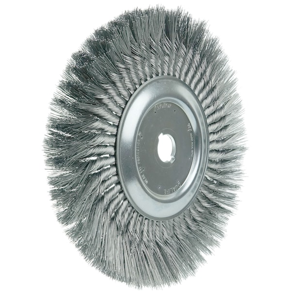 Weiler 12" Standard Twist Knot Wire Wheel .014" Steel Fill 1-1/4" Arbor Hole - 8209