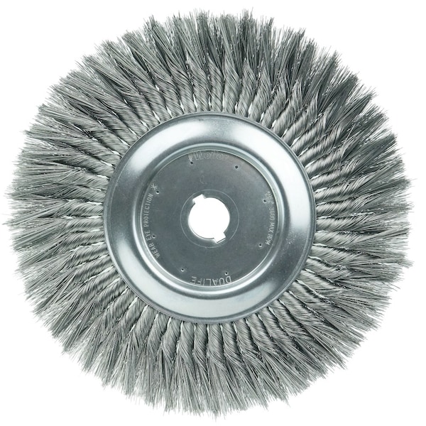 Weiler 12" Standard Twist Knot Wire Wheel .014" Steel Fill 1-1/4" Arbor Hole - 8209