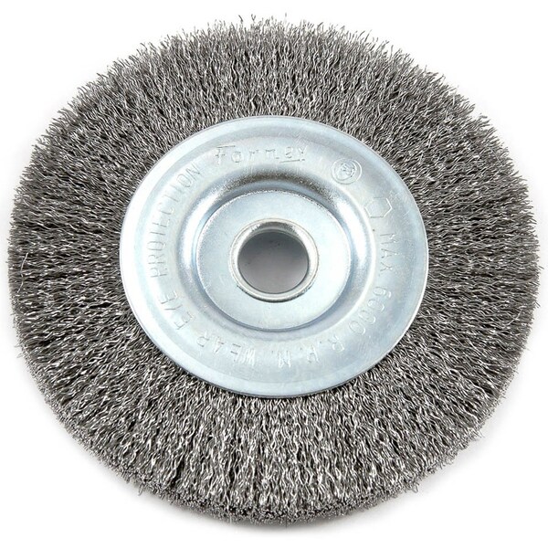 Forney Wire Wheel Crimped, 4 in x .008 in x 1/2 in Arbor - 72744