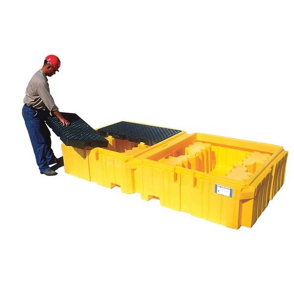 Ultratech Spill Pallet, 535 gal Spill Capacity, 2 Drums, 8,000 lb Load Capacity, Polyethylene - 1145