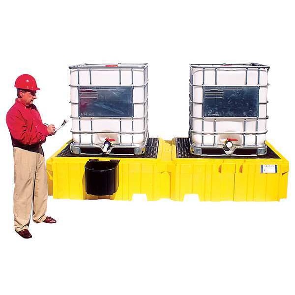 Ultratech Spill Pallet, 535 gal Spill Capacity, 2 Drums, 8,000 lb Load Capacity, Polyethylene - 1145