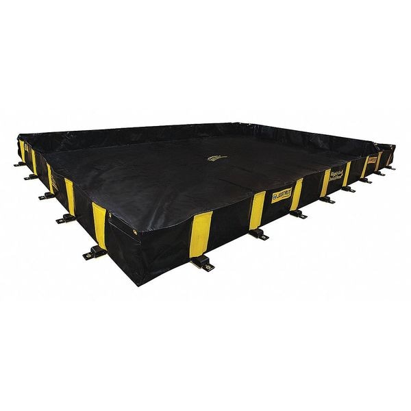 Justrite Rigid-Lock QuickBerm(R), 2,390 gal Spill Capacity, Modified PVC Coated Fabric - 28530