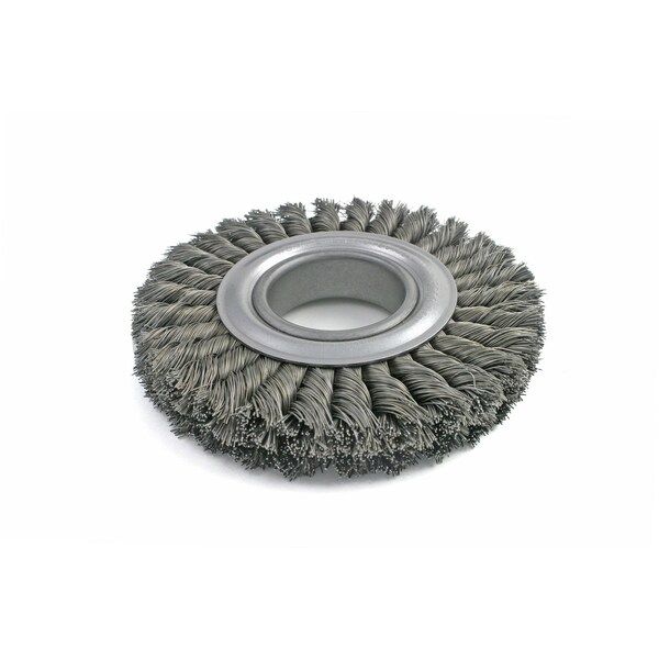 Brush Research Manufacturing TW1012 10" Dia. Knotted Wheel Brush, .0118 CS, 2" Arbor Hole, 2.250 Trim, 1.375 Face Width - TW1012