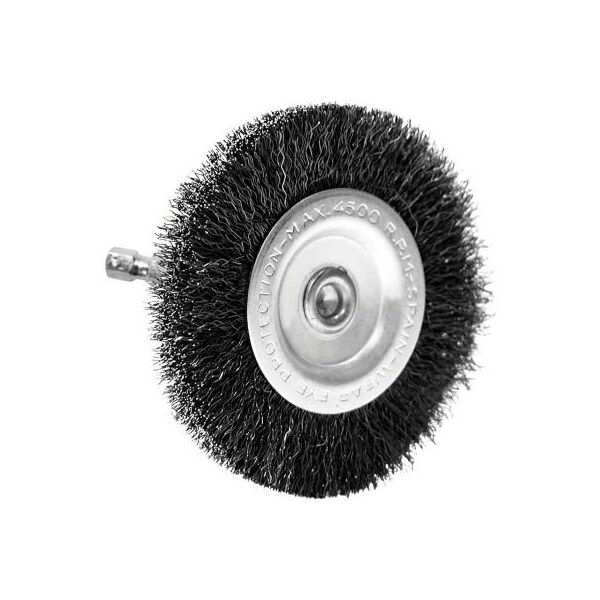 Century Drill & Tool Century Drill Drill Radial Wire Brush 4" Dia. Steel Crimped - 76441