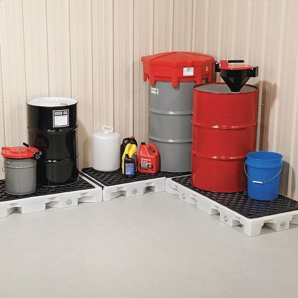 Pig Spill Deck, 22 gal Spill Capacity, 2 Drums, 3,000 lb Load Capacity - PAK529