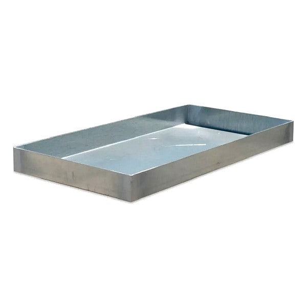Denios Spill Tray, Silver, Steel, 3" H, 18" L - K31-1110