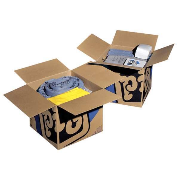 Pig Spill Kit Refill, 39 gal Volume Absorbed per Kit, Not Applicable Capacity, Box, Blue/Gray, 135 - RFL243