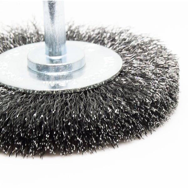 Continental Abrasives 3" Crimped Wire Wheel with 1/4" Shank - Carbon - W7-030111