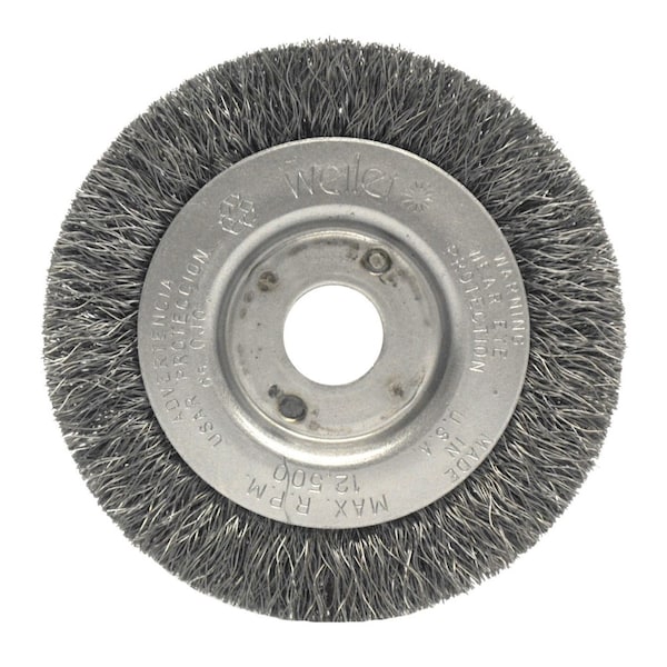 Weiler 3" Narrow Face Wheel, .006" Steel Fill, 1/2"-3/8" Arbor Hole - 204