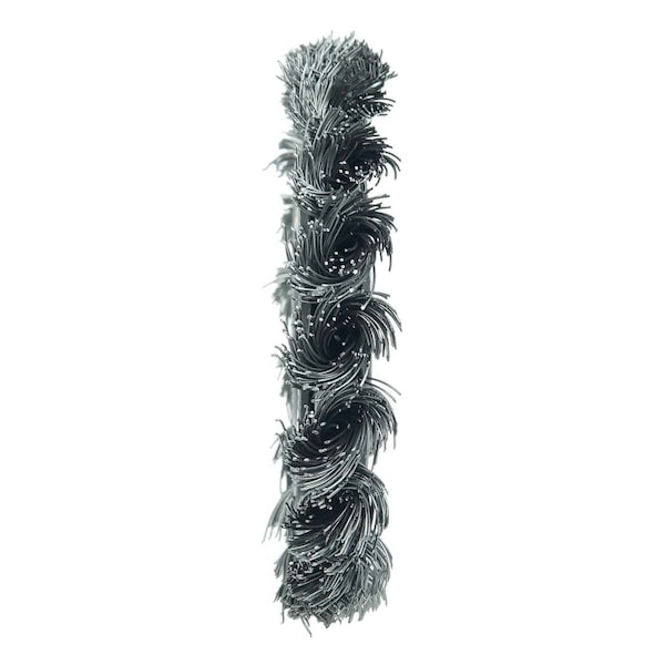 Weiler Wolverine 3" Knot Wire Wheel, .014", 1/2"-3/8" Arbor Hole, Steel Wire - 36290