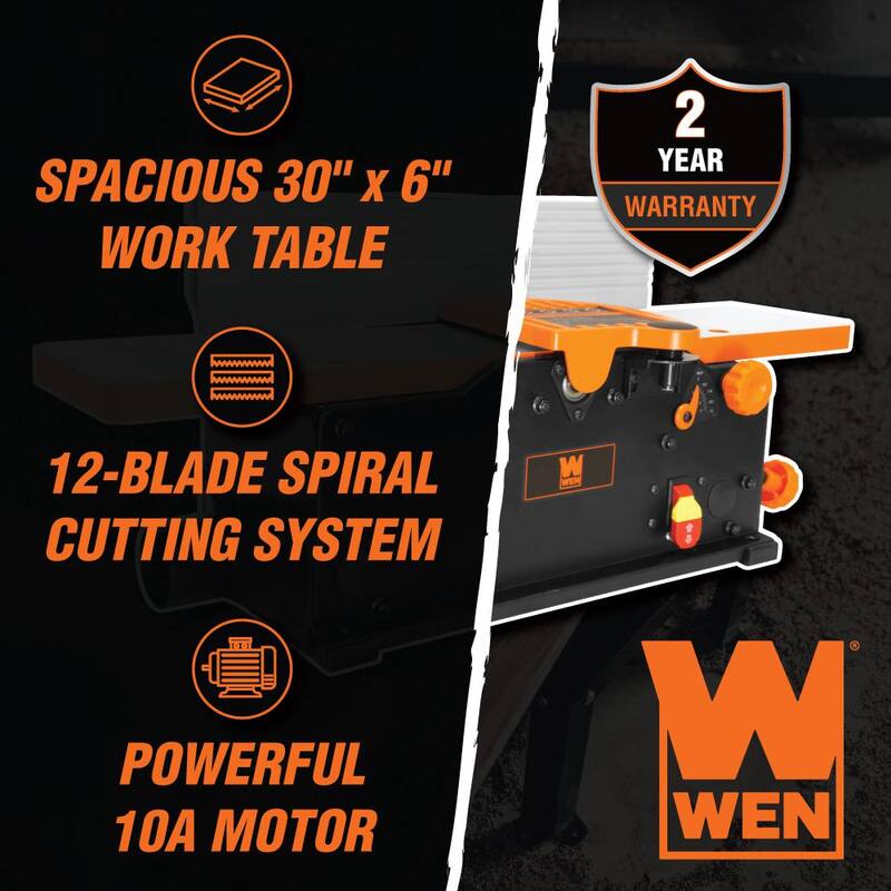 WEN 10 Amp 6 in. Spiral Jointer de banco - JT630H