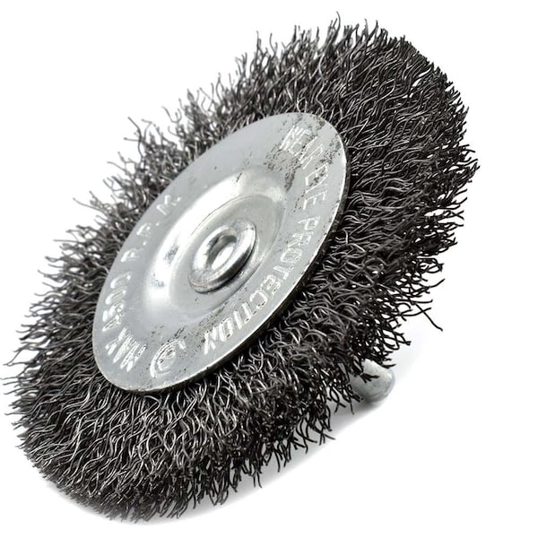 Superior Steel 1-1/2" Wire Wheel 1/4" Shank - Fine Crimped Wire 4500 RPM - S1859