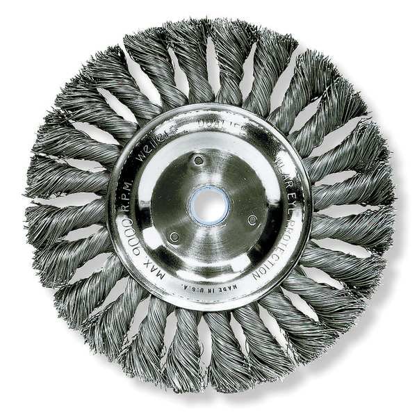Weiler Twist Wire Wheel Wire Brush, Arbor, 12" - 93834