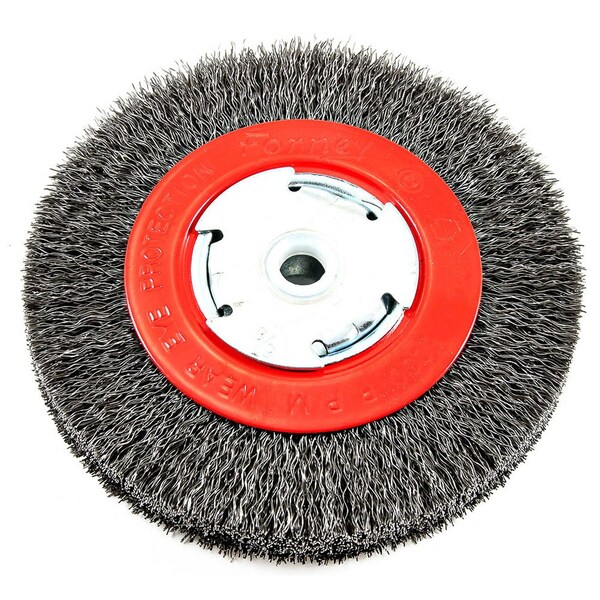 Forney Wire Wheel, Crimped, 6 in x .014 in x 1/2 in - 5/8 in Arbor - 72752
