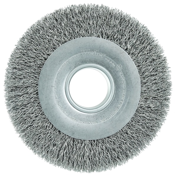 Weiler 8" Wide Face Crimped Wire Wheel .014" Steel Fill 2" Arbor Hole - 3150
