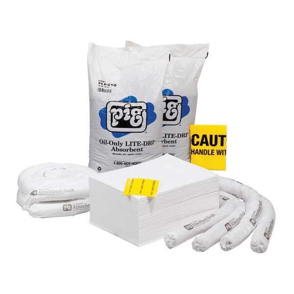 Pig Spill Kit Refill, 40 gal Volume Absorbed per Kit, Not Applicable Capacity, Box, White, 90 - RFL459