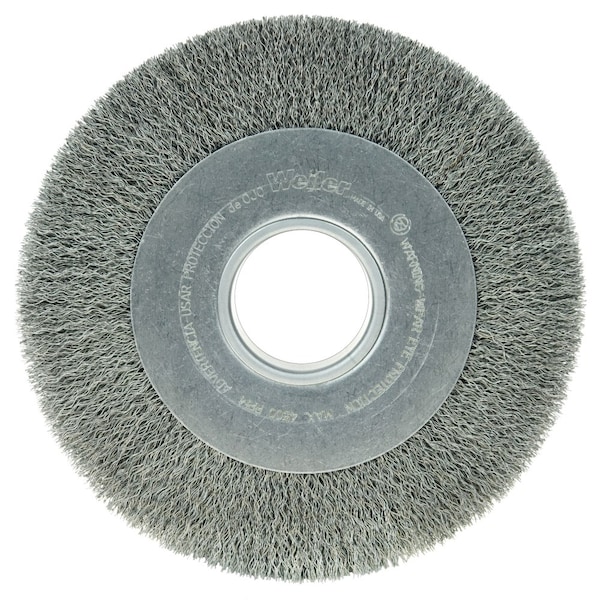 Weiler 8" Wide Face Crimped Wire Wheel .0118" Steel Fill 2" Arbor Hole - 3140