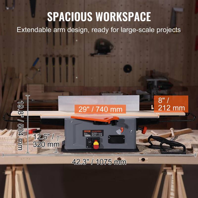 VEVOR Spiral Benchtop Jointer 8 in. 2HP 10000 RPM Bench Top Wood Jointer 18-Blade Spiral Cutterhead for Woodworking - JFJYCP82HP16RVFCZV1

Cepillo de mesa en espiral VEVOR de 8 pulgadas 2HP 10000 RPM para madera con cabezal cortador de espiral de 18 hojas para carpintería - JFJYCP82HP16RVFCZV1
