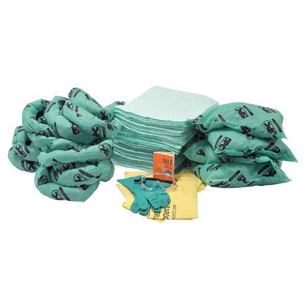 Brady Spill Kit Refill, 26 gal Volume Absorbed per Kit, Bag, Green - SC-CABINET-HF