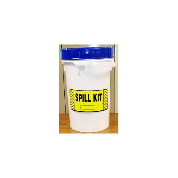 M&B Absorbents Spill Kit, 6 Gal. Bucket, White, 16 - 16330