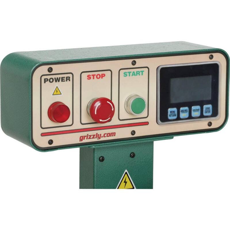 Grizzly Industrial 12 Amp 8 pulgadas Cepilladora con cabezal helicoidal con indicador de altura digital exclusivo - G0495X
