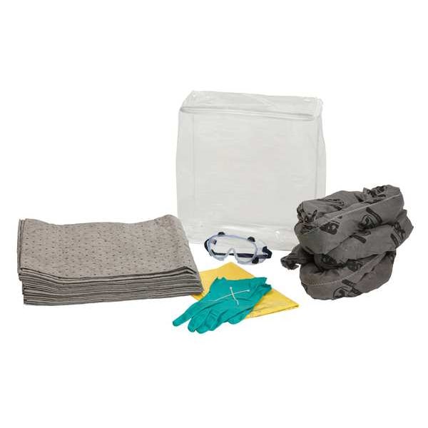 Brady Spill Kit, 9 gal Volume Absorbed per Kit, Bag, Clear - SKA-EV