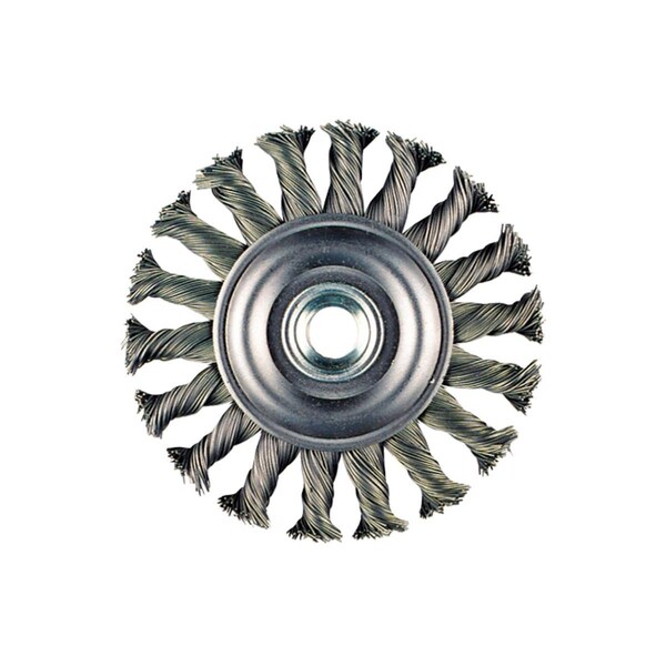 Metabo Wire Wheel 4" x 3/16" x 5/8-11" WIRE SS. KNOT BRUSH - 655138000