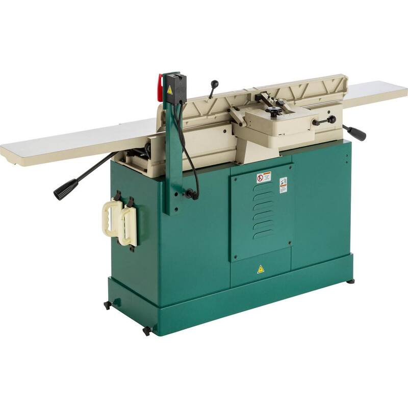 Cepilladora eléctrica Grizzly Industrial de 12 amperios y 8 pulgadas con base móvil en paralelogramo - G0857