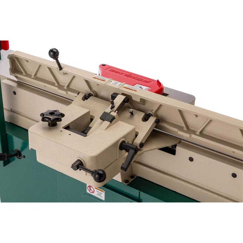 Cepilladora eléctrica Grizzly Industrial de 12 amperios y 8 pulgadas con base móvil en paralelogramo - G0857
