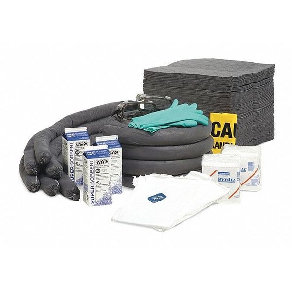 Spilltech Spill Kit Refill, 41 gal Volume Absorbed per Kit, 50 gal Capacity, Box, Clear, 241 - RSPKU-CAN