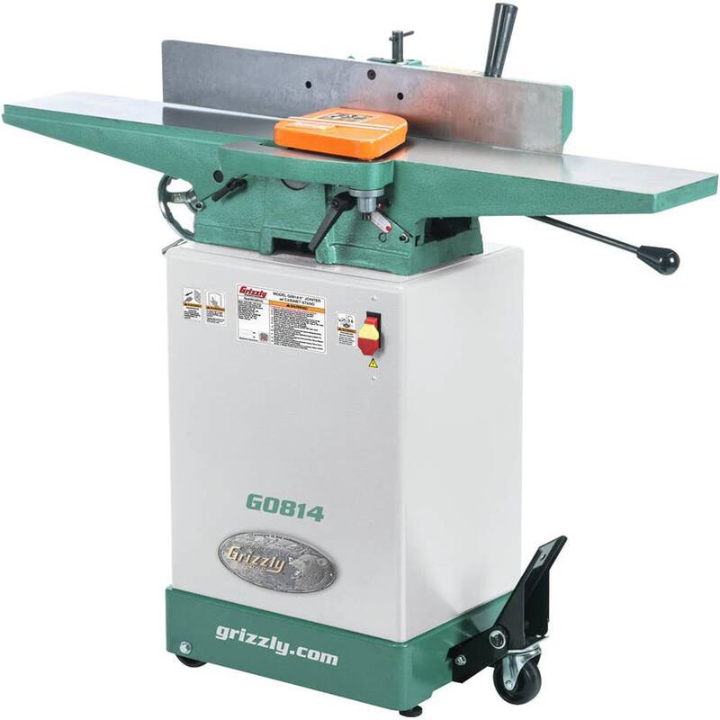 Cepillo de unión con cable de 6 pulgadas y soporte de gabinete de 14 amperios / 7 amperios de Grizzly Industrial - G0814