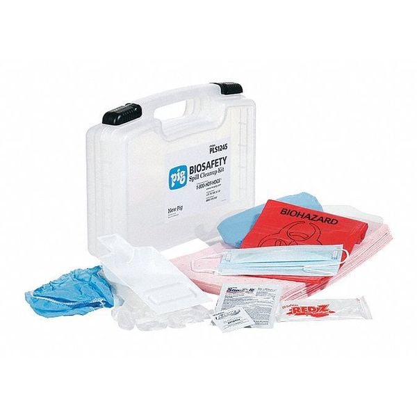 Pig Spill Kit, 51 oz Volume Absorbed per Kit, Not Applicable Capacity, Carrying Case, Clear, 26 - PLS1245