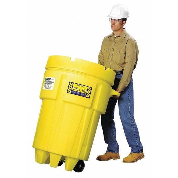Enpac Spill Kit, 31 gal Volume Absorbed per Kit, 50 gal Capacity, Drum, Yellow, 68 - 1352-YE