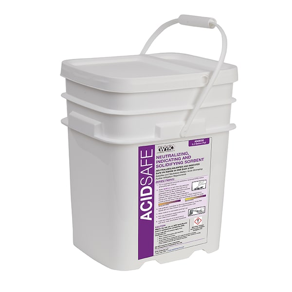 Wyk Acidsafe, 20 lb., 5.3 gal. Flip Top Pail - AN3030