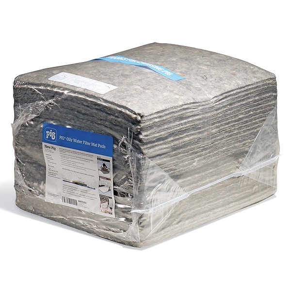 Pig Oil Water Filter Mat Pads, 18"L, 15"W, PK30 - MAT1202