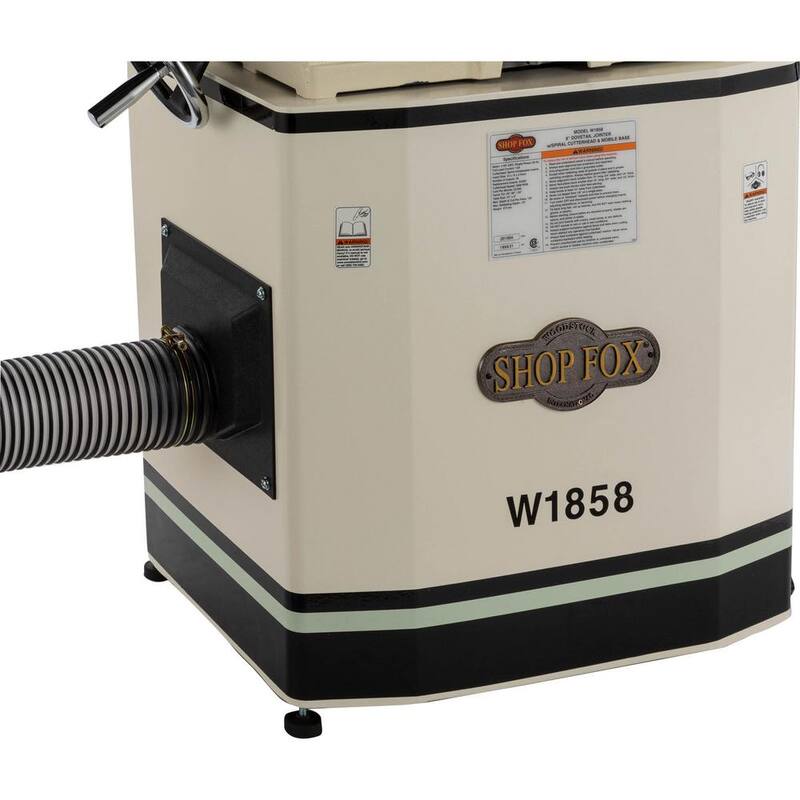 Cepilladora de espiga de 8 pulgadas, 230 voltios, 3HP con cabezal cortador helicoidal y base móvil - W1858