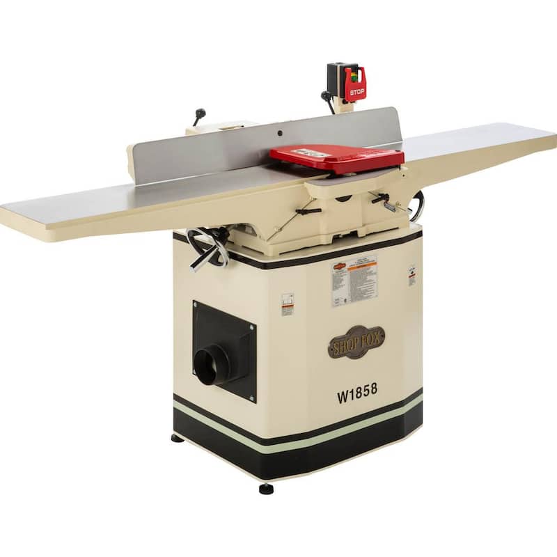 Cepilladora de espiga de 8 pulgadas, 230 voltios, 3HP con cabezal cortador helicoidal y base móvil - W1858