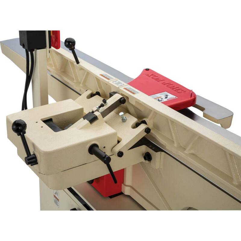 Garlopa de cola de milano de 3 HP de 230 voltios de 8 pulgadas de Shop Fox con base móvil - W1857