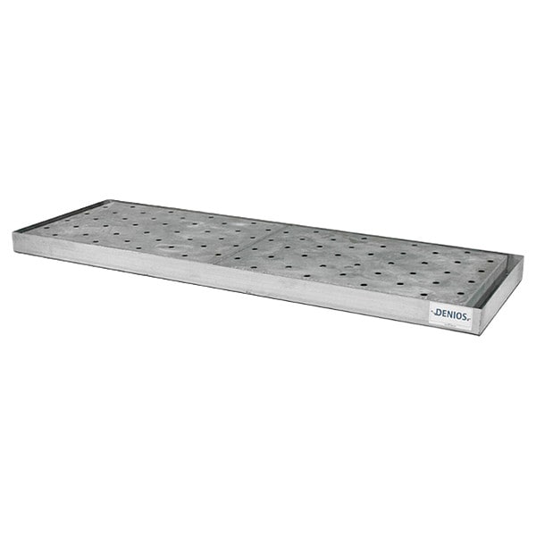 Denios Spill Deck, 66 gal Spill Capacity, 4 Drums, 2,400 lb Load Capacity, Steel - K15-1029