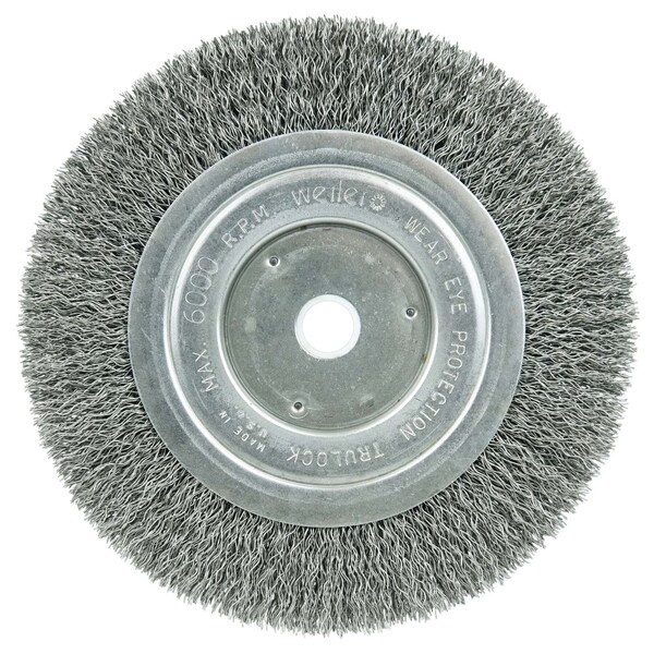 Weiler 6" Narrow Face Wheel, Short Trim, .0118" Steel Fill, 5/8"-1/2" - 1115